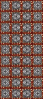 Geleneksel oryantasyon süsü. Klasik klasik klasik arka plan. Klasik raster sarısı, kusursuz desen. Gri, kahverengi ve kırmızı renklerde altın elementlerle kusursuz desen.