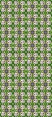 Geleneksel raster ve altın desen. Damask pürüzsüz süsü. Klasik oryantal desen yeşil, gri ve nötr renkler üzerinde.