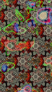 Eskiz Vintage Çiçek Deseni. Raster Kalça dokusu deseni.