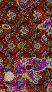 Flowers of the valley on brown, red and gray colors. Raster - stock. Watercolor, hand drawn. Sketch background pattern.