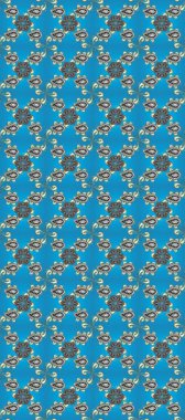 Doğu tarzı arabesk. Raster illüstrasyonu. Altın elementli mavi, gri ve nötr renkler. Raster altın desen. Kusursuz altın desenli bukleler..