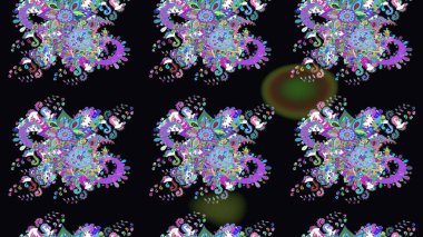 Robot resim. Küçük çiçekte güzel bir desen. Küçük renkli çiçekler. Çiçekli bahar çiçekleri. Moda baskıları için zarif bir şablon. Motley illüstrasyonu.