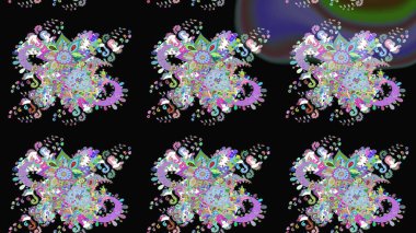 Küçük çiçekteki sevimli çiçek deseni. Güzel kumaş deseni. Güzel karalamalı çiçek desenli çizim. Raster illüstrasyonu.