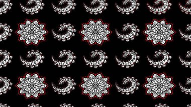 Çiçek desenli eskiz. Gömlek baskısı için çiçek boyası. Siyah ve beyaz renkte çiçekler.