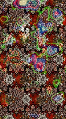 Çocuk stili. Renkli Bahar Teması eskiz kalıbı. Çiçekli eskiz arkaplanı. Düz Çiçek Elementleri Tasarımı.