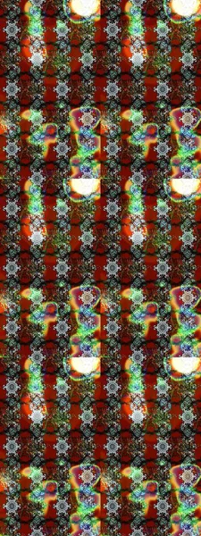 Soyut etnik raster çizim kalıbı. Arkaplan dokusu, duvar kağıdı, kahverengi ve kırmızı renkli çiçek teması. Kabile sanatı boho baskısı, klasik çiçek arkaplanı.