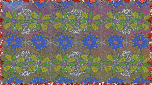 Raster illüstrasyonu. Modaya uygun kumaş deseni. Kusursuz Tony kumaş deseni. Küçük çiçekte sevimli çiçek deseni var..