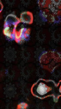 Raster deseni. Botanik çizim kalıbı. Suluboya etkisi. Organik elementler.