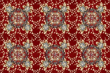 Klasik raster sarısı, kusursuz desen. Çiçek süsü kumaş deseni, cam, çiçek desenli metal kırmızı, kahverengi ve bej renklerinde altın elementler..