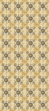 Damask pürüzsüz süsü. Klasik oryantal desen renkler üzerinde. Geleneksel raster ve altın desen.