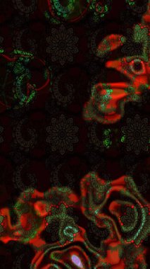 Küçük çiçekteki sevimli çiçek deseni. Robot resim. Raster illüstrasyonu.