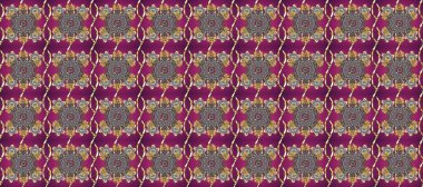 Altın şablon. Mor, gri ve kahverengi renklerin kraliyet retro 'su. Klasik çiçek dokusu. Raster illüstrasyonu. Kart, duvar kağıdı, ambalaj ve tekstil için klasik tasarım. Kusursuz desenli altın elementler.