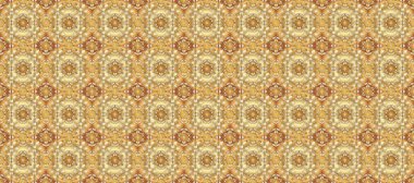 El yapımı dekoratif çerçeve, albüm kapağı, tebrik kartı, klasik Art deco tarzı. Altın karalama fantezi yapraklarından Raster soyut çiçek çelengi ve bej, kahverengi ve sarı renkte çiçek.