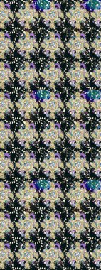 Raster çiçek izi. Çiçeksel gri çizim deseni. Klasik taslak çizimi.