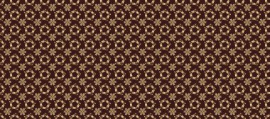 Tekrarlayan elementlerle soyut arkaplan oluşturun. Kahverengi, bej ve nötr renklerde altın rengi ve altın elementler. Raster illüstrasyonu. Kusursuz, klasik altın desen..