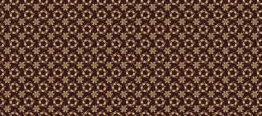 Tekrarlayan elementlerle soyut arkaplan oluşturun. Kahverengi, bej ve nötr renklerde altın rengi ve altın elementler. Raster illüstrasyonu. Kusursuz, klasik altın desen..