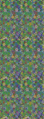 Raster illüstrasyonu. Kusursuz dekoratif arka plan, çiçek mandala. Çiçek. Yeşil renklerde.