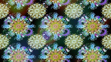 Şirin, zarif çiçekler Raster illüstrasyonu. Yapraklı çizim şekli. Poster ya da kapak için arka plan. Tekstil için figür. Davetiye ve kartpostal tasarımı için dekoratif çiçek unsurları.