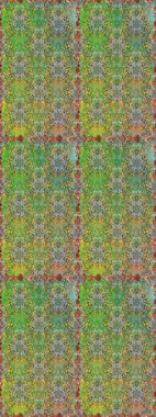 Raster illüstrasyonu. Çizim çiçek deseni duvar kâğıdı olarak kullanılabilir. Yeşil ve nötr renkte çiçekler.