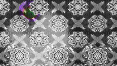 Güzel kumaş deseni. Renkli Bahar Teması eskiz kalıbı. Raster illüstrasyonundaki çiçek desenli çizim. Düz Çiçek Elementleri Tasarımı.