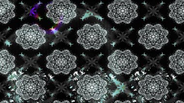 Çizim çiçek deseni duvar kâğıdı olarak kullanılabilir. Siyah renkli çiçekler. Raster illüstrasyonu.