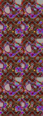 3D çiçekler, eskiz. Raster illüstrasyonu. Gri ve kahverengi renklerde.