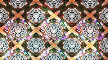 Tomurcukları papatya çiçekleri olan sevimli bir çiçek deseni. Eskiz geçmişi. Raster illüstrasyonu. Kumaş, tekstil, duvar kağıdı baskısı için. Miles Fleur, süslü püslü bir süs. Antika retro tarzı.