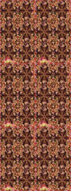 Kahverengi ve bej renklerde geleneksel, klasik, altın, pürüzsüz desen. Barok tarzında kusursuz bir doğulu süsü..