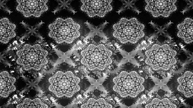 Düz Çiçek Elementleri Tasarımı. Gri ve siyah renkli çiçekler. Sevimli çiçek raster deseni. Renkli Bahar Teması çizim şablonu.