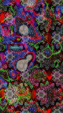 Çiçek tasarımı için inanılmaz bir kolaj cenneti tarzı. Çiçekli zambakların eskiz geçmişi. Parlak çiçekli kolaj çiçekleri siyah ve gri.