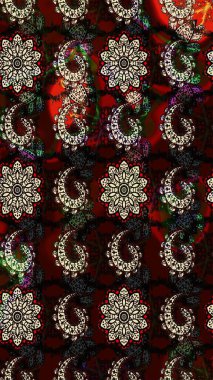 Siyah ve kahverengi renkte çiçekler. Düz Çiçek Elementleri Tasarımı. Renkli Yaz Temalı eskiz kalıbı. Raster illüstrasyonunda çiçek deseni çizimi.