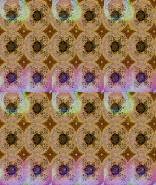 Düz Çiçek Elementleri Tasarımı. Renkli Yaz Temalı eskiz kalıbı. Kahverengi renkli çiçekler. Sevimli çiçek raster deseni.