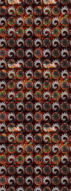 Raster düz çiçek çizim deseni. Hediye ambalaj kağıdı, tebrik kartları, posterler ve pankart tasarımı. Siyah ve kahverengi renkte çiçekler.