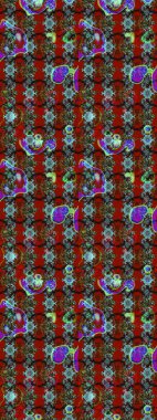 Tatil havası. Raster güzel bir çiçek deseni çizmiş. Bahar mevsimi. Nazik romantik baskı. Kırmızı ve kahverengi renkte çiçekler.