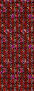 Çiçekli yumuşak bir eskiz şekli. Raster çiçekleri klasik tarzda çizilmiş. Raster illüstrasyonu. Nazikçe, bahar çiçekleri kahverengi ve kırmızı renklerde.