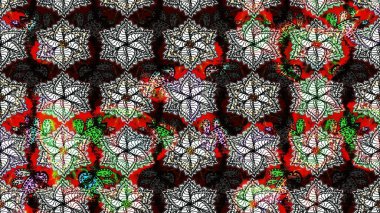 Robot resim. Küçük çiçekteki sevimli çiçek deseni. Raster illüstrasyonu.