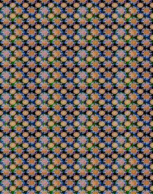 Mavi ve nötr renklerde. Raster illüstrasyonunda kusursuz çiçek deseni. Güzel kumaş deseni. Raster illüstrasyonu.