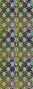 Raster illüstrasyonu. Düz Çiçek Elementleri Tasarımı. Yeşil renkte zarif çiçek buketi suluboya. Renkli Bahar Teması Kusursuz Arkaplan.