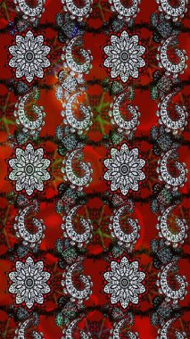 Çiçekli çiçek deseni, suluboya. Raster deseni. Süslü kumaş deseni.