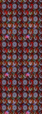 Kırmızı ve siyah renkte çiçekler. Küçük çiçekte sevimli çiçek deseni var..