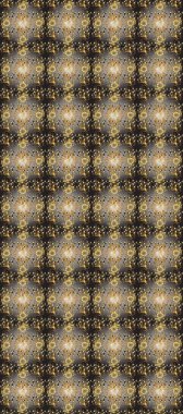 Kusursuz altın desenli bukleler. Raster. Hassas altın deseni açın. Gri ve kahverengi renklerde altın elementlerle kusursuz desen. Parlak dantel, çiçekler, şal deseni. Doğu tarzı arabesk.