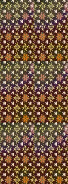 Kahverengi ve mor renkli çiçekler suluboya tarzında. Kahverengi ve mor renkte çiçeklerle çizilmiş çiçek deseni.