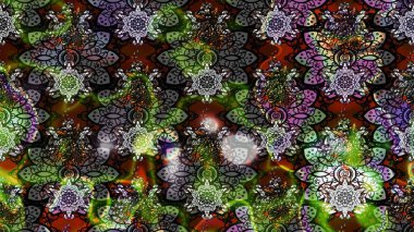 Küçük çiçekteki sevimli çiçek deseni. Raster illüstrasyonu. Gri renkli çiçekler.