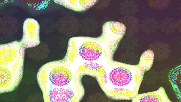 Çiçekli karalama şeklinde Raster çiçek deseni. Kahverengi renkli çiçekler. Yumuşak, bahar çiçekli arka plan.