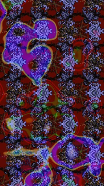 Raster illüstrasyonu. Çiçekli çiçek deseni, suluboya. Düz Çiçek Elementleri Tasarımı. Renkli Bahar Teması eskiz kalıbı. Kahverengi renkte çiçekler.