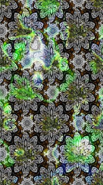 Renkli Bahar Teması eskiz kalıbı. Raster illüstrasyonu. Düz Çiçek Elementleri Tasarımı. Taslak desenli, modaya uygun kumaş deseni. Şirin çiçek elementleri..