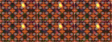 Küçük çiçekli şirin bir desen. Çiçek ve yapraklı çiçek deseni. Raster illüstrasyonu.