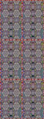 Raster Illustrasyon 'da moda olmayan çiçek deseni. Düz Çiçek Elementleri Tasarımı. Renkli Yaz Temalı Kusursuz Arkaplan. Güzel kumaş deseni.