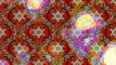 Yumuşak, bahar çiçekli arka plan. Kahverengi ve kırmızı renkte çiçekler. Raster çiçek desenli ve çiçekli..