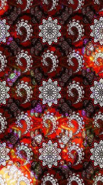 Çiçek deseni. Raster illüstrasyonu. Kahverengi ve siyah renkler üzerine çiçek çizimi. Şatafatlı bahar bahçesi dokusu. Kahverengi ve siyah renkte çiçekler.